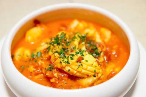 Red colored sauce