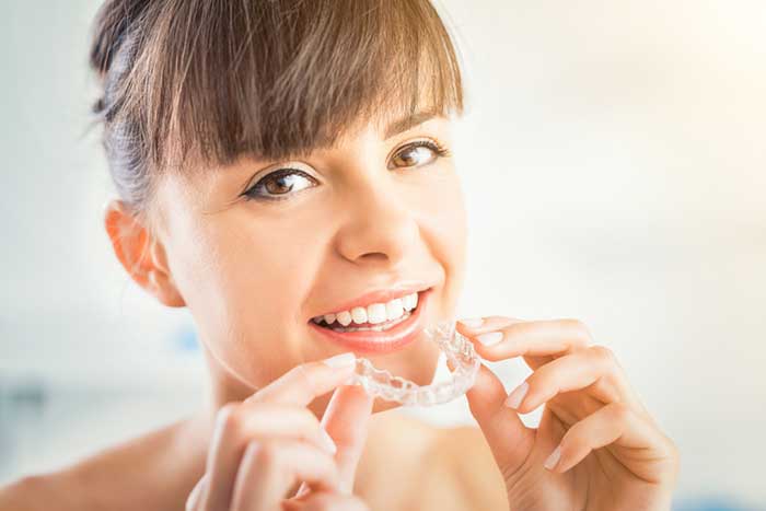 A girl wearing braces
