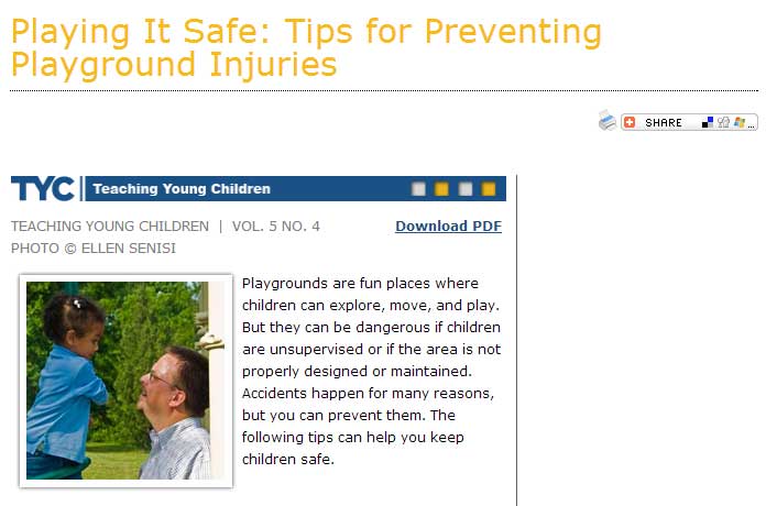 Tips for preventing playground injuries